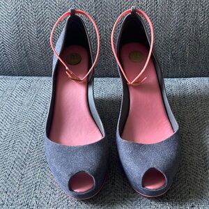 Melissa Patchouli IV Jelly Gray Peep Toe Wedge Sandals Size: 10